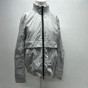 J Lindeberg Melocly Jacket Packable Hooded Full Zip Light Coat Gray Womens Large